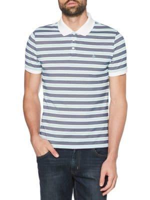 Original Penguin Pointelle Stripe Short Sleeve Polo Shirt