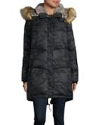 Vince Camuto Puffer Down Coat With Faux Fur
