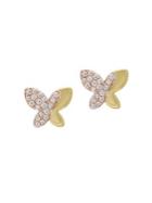 Effy 14k Rose Gold And Diamond Pave Earring