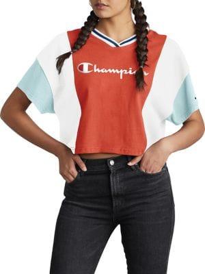 Champion Cropped Colorblock Tee