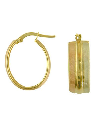 Lord & Taylor 14 Kt. Two Toned Polished Hoop Earrings