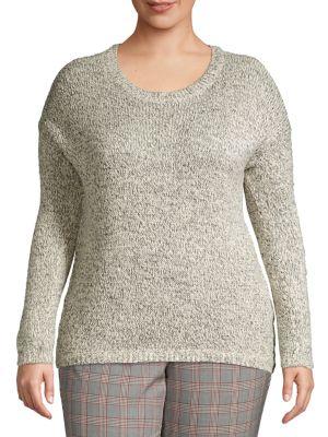 Vero Moda Curve Plus Heathered Crewneck Sweater
