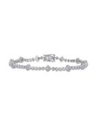 Sonatina Sterling Silver & 1 Tcw Diamond Station Link Bracelet