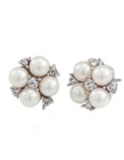 Carolee Pearl Cluster Earrings