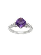 Lord & Taylor Diamond And Amethyst Ring