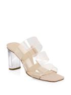 Kendall + Kylie Leila Leather And Pvc Strap Sandals
