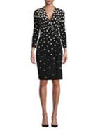 Anne Klein Geometric Tumble Wrap Dress