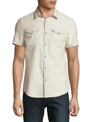 John Varvatos Star U.s.a. Western Cotton Shirt