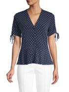 Michael Michael Kors Polka Dot Peplum Top