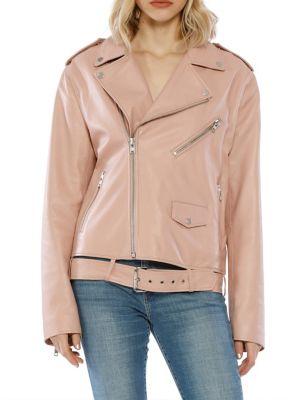 Walter Baker Rose Hope Leather Moto Jacket