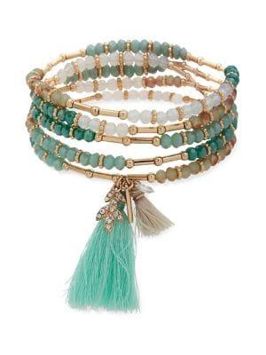 Lonna & Lilly Crystal Beaded Tassel Bracelet
