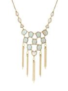 Lucky Brand Golden Hour Crystal Bib Necklace