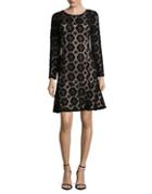 Adrianna Papell Floral Lace A-line Dress