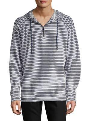 Surfsidesupply Striped Quarter-zip Hoodie
