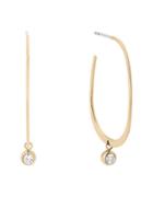 Michael Kors Brilliance Crystal Goldtone Hoop Earrings/1
