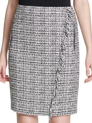 Calvin Klein Graphic Tweed Pencil Skirt