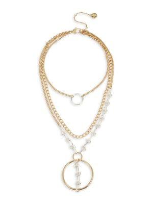 Bcbgeneration Hyperlinks Two-tone Mixed Layered Multi-chain Necklace
