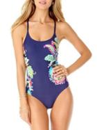 Anne Cole Graphic Floral One-piece Swimsuit