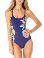 Anne Cole Graphic Floral One-piece Swimsuit