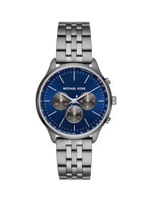 Michael Kors Sutter Gunmetal-tone Stainless Steel Bracelet Chronograph Watch