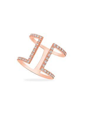 Morris & David 14k Rose Gold & 0.5 Tcw Diamond Open Ring
