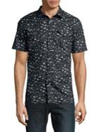 John Varvatos Star U.s.a. Floral-print Button-down Shirt