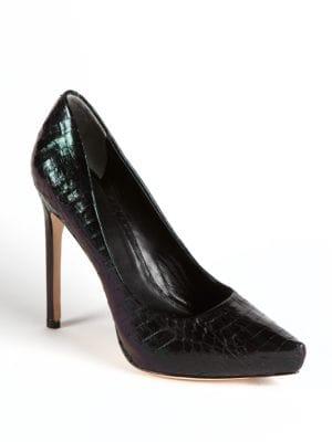 Rachel Roy Gardner Snake-embossed Leather Pumps