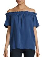 French Connection Ruffled Off-the-shoulder Top