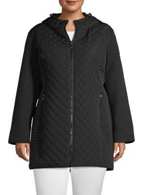 Calvin Klein Plus Quilted Hooded Jacket