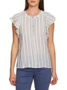 1.state Stripe Button-down Blouse