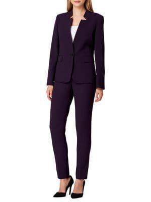 Tahari Arthur S. Levine Petite Two-piece Notched Collar Suit
