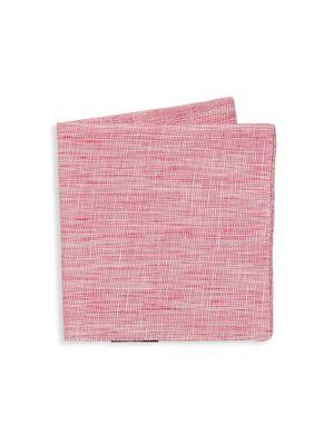 Black Brown Textured Linen Pocket Square