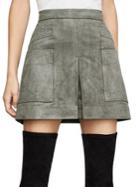 Bcbgmaxazria Faux Suede Utility Mini Skirt