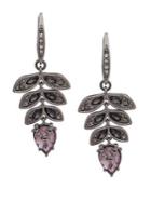 Jenny Packham Crystal Leaf Drop Earrings