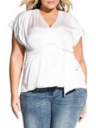 City Chic Plus Tangled Bow Top