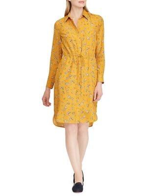 Lauren Ralph Lauren Petite Floral Crepe Shirtdress