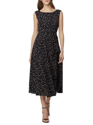 Tahari Arthur S. Levine Polka Dot Sleeveless A-line Dress