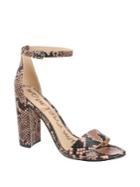 Sam Edelman Orient Express Yaro Snake Print Leather Ankle-strap Sandals