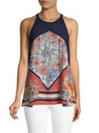 Daniel Rainn Crochet Trim Halterneck Top