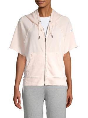 Calvin Klein Performance Raw-edge Batwing Zip Hoodie