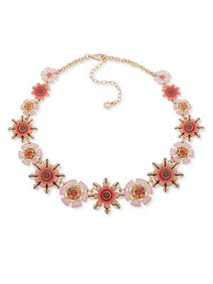 Anne Klein Crystal Flower Collar Necklace