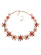 Anne Klein Crystal Flower Collar Necklace