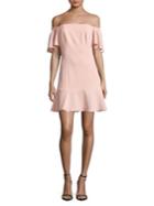 Vince Camuto Plus Ruffled Off-the-shoulder Dress