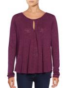 Velvet By Graham And Spencer Solid Long Sleeve Top