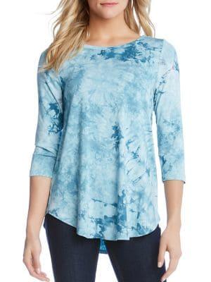 Karen Kane Quarter-sleeve Tie-dye Tee