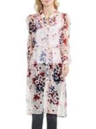 Vince Camuto Puff-shoulder Floral Illusion Tunic