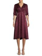 Gabby Skye Embellished Satin Paisley Dress