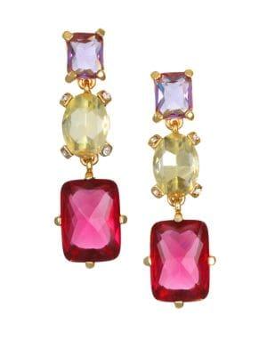 Badgley Mischka Crystal Triple Drop Earrings