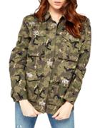 Miss Selfridge Camouflage Cotton Jacket