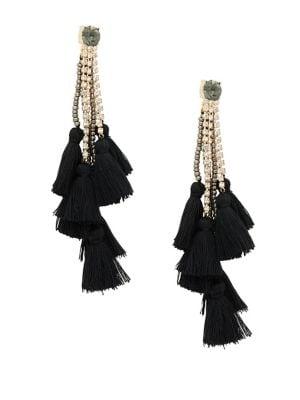 Design Lab Goldtone Tassel Earrings